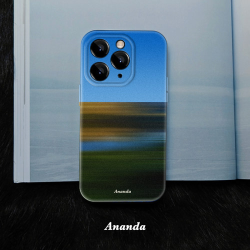 蓝绿自然高级简约小众手机壳适用iphone16promax苹果12PRO治愈11PRO菲林全包软15防摔保护套14华为vivo不撞款