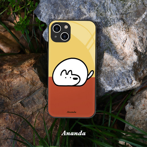 治愈系插画狗狗手机壳适用于iphone15promax保护壳苹果14/16全包液态钢化玻璃精孔菲林软壳定制情侣闺蜜华为