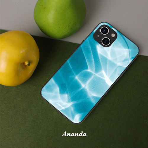 原创圆边全包钢化玻璃保护壳适用iPhone17promax手机壳13苹果14水波纹15pro流光16大海ins高级小众夏日vivo