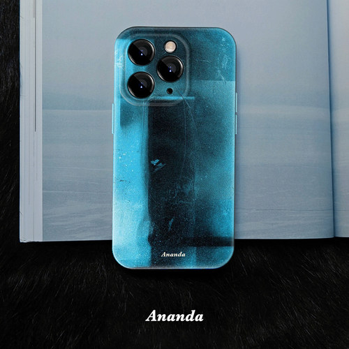 高级小众宅寂风手机壳适用iphone16promax苹果14绿蓝抽象设计15菲林全包软边13防摔保护套华为vivo不撞款mini