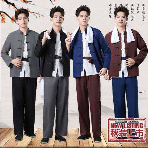 粗布演出服装平民百姓土布农民装