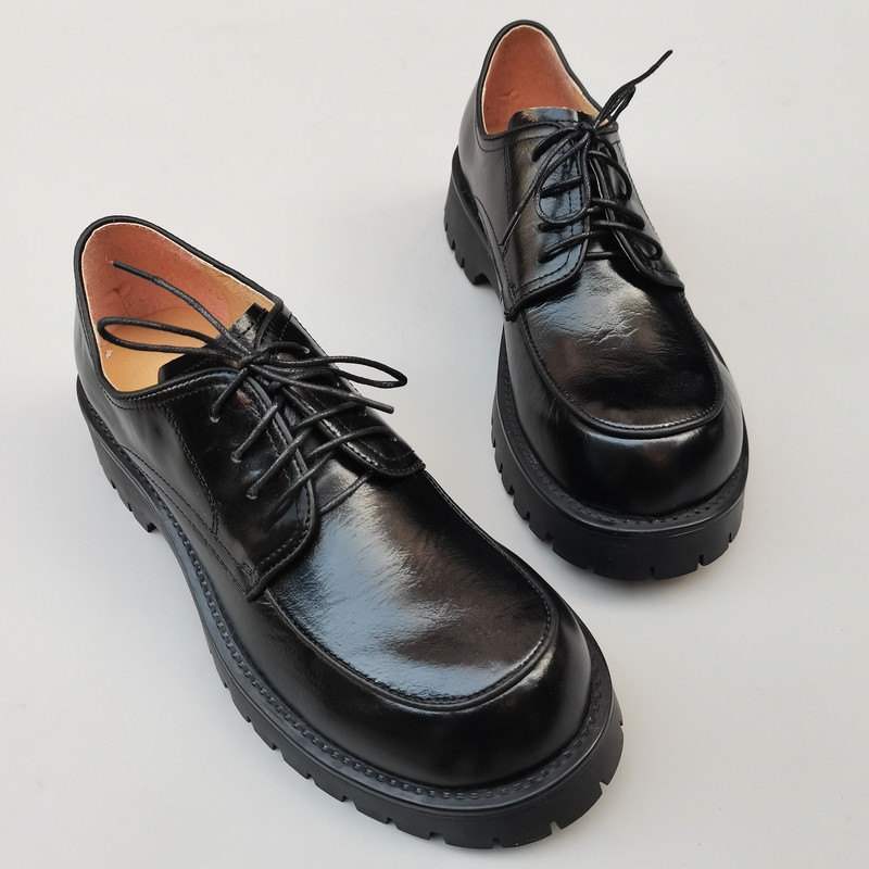 真皮男士系带皮鞋外贸中跟厚底纯头层牛皮透气防滑工作装单鞋春夏,流行男鞋,正装皮鞋,淘宝优惠券,粉丝福利购,淘宝优惠卷