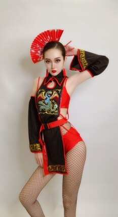 元旦节新款性感旗袍gogo女酒吧领舞服中国风古装连衣裙ds演出服装