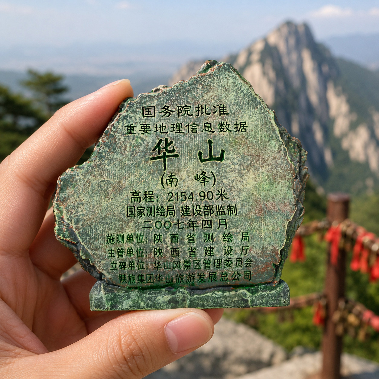 华山树脂冰箱贴西岳旅游纪念图片