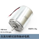 库存永磁直流电机DC12v4700转D轴8mm双滚珠轴承马达