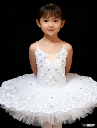 儿童专业芭蕾舞裙女睡美人TUTU裙白色小天鹅演出服汇演机构表演服