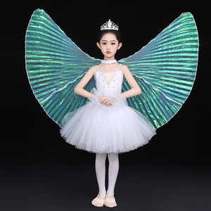 幼儿园中国舞小风筝舞蹈服翅膀道具儿童表演芭蕾裙演出服新款元旦