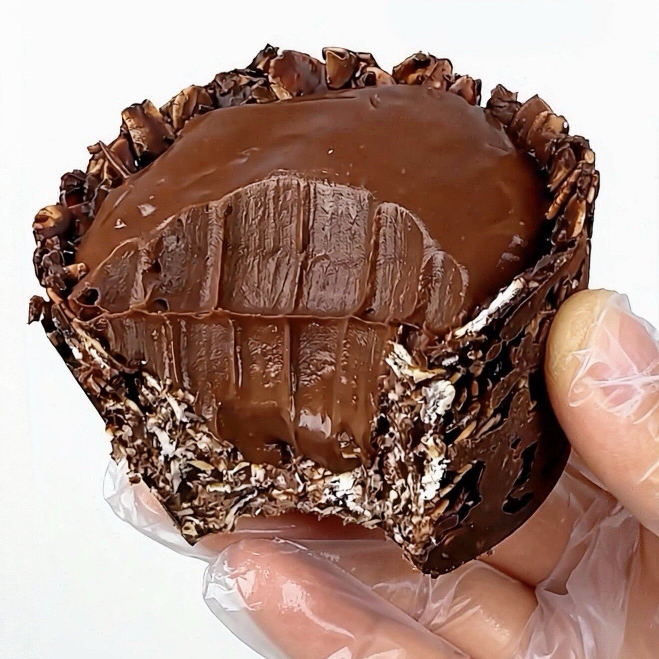 无蔗糖冰山巧克力熔岩燕麦挞手工蛋糕饱腹代餐健康零食创意甜点心