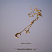 DosPuntos 宇宙探索部 星星月亮甜美项链复古星辰流苏钛钢锁骨链