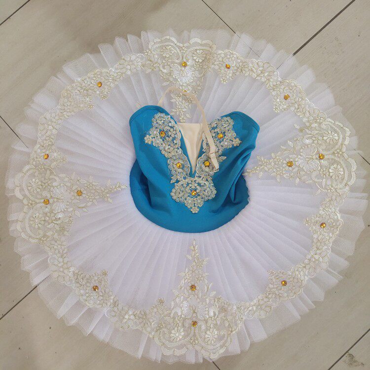 新款儿童专业芭蕾舞裙演出服女童蓬蓬裙冬季小天鹅tutu吊带表演服