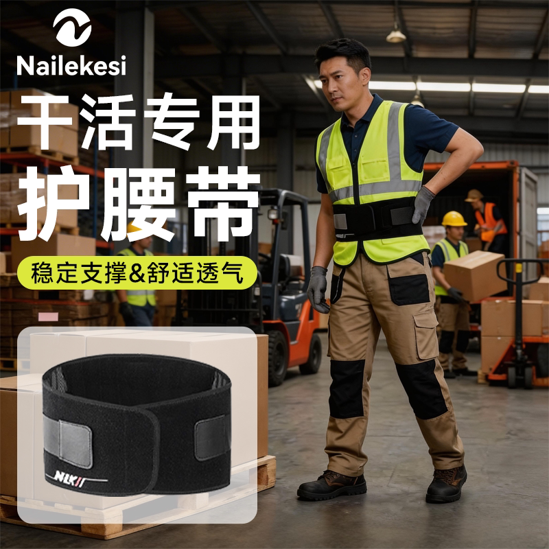 耐力克斯男士干活护腰带
