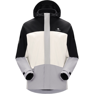 骆驼男装夹克春秋保暖三合一户外三防冲锋衣外套内胆防水徒步登山