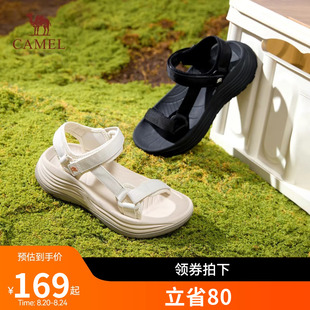 骆驼女鞋 2025春新款 青春百搭潮流增高沙滩鞋 复古氛围感休闲鞋
