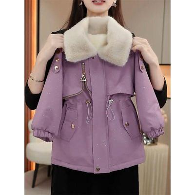 女童加绒派克服秋冬装2025新款儿童时髦上衣韩版女孩加厚外套洋气