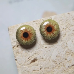 绿礁 blythe小布娃娃真人风手工雕刻比利时软陶立体眼纹眼片