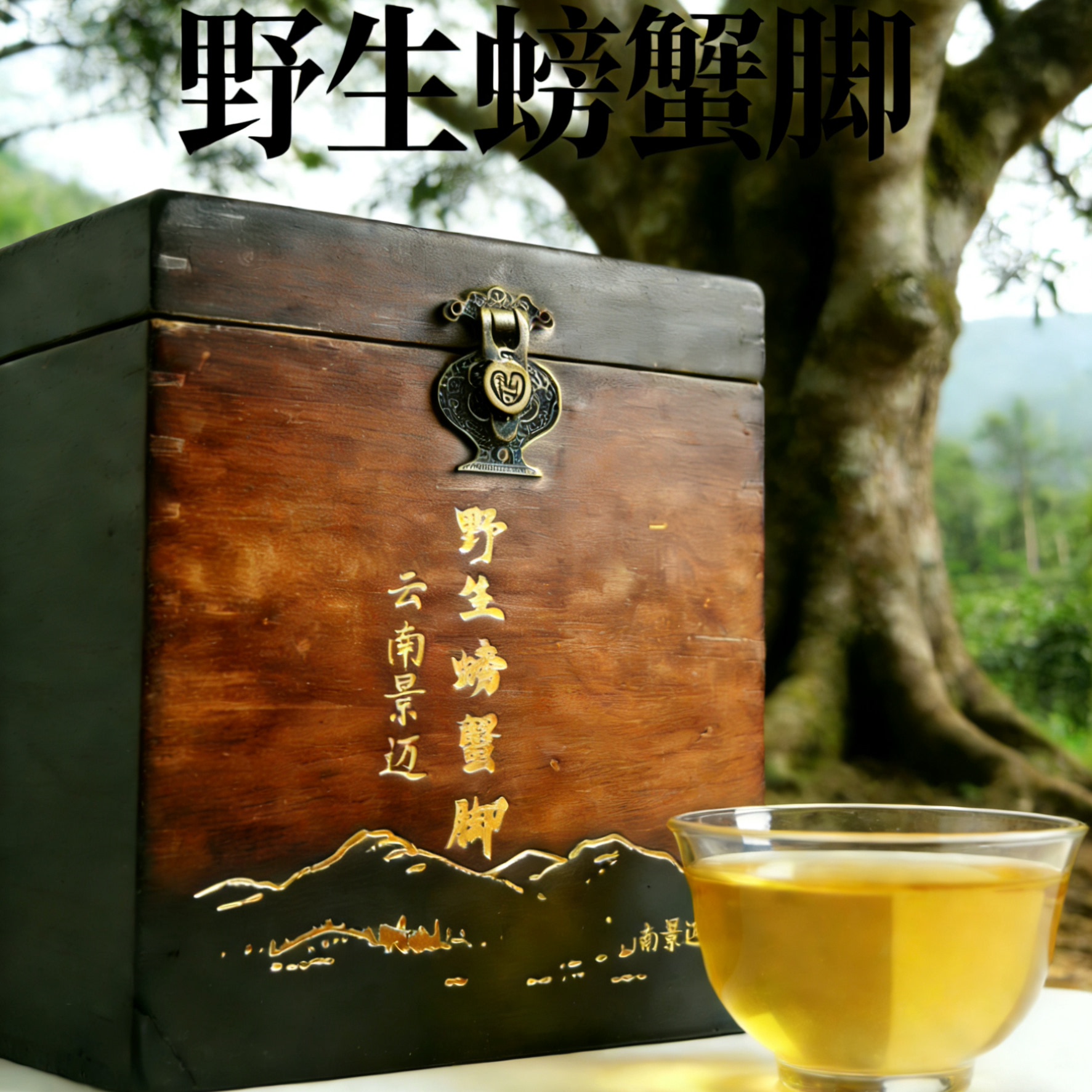 云南特产景迈古树野生螃蟹脚年份普洱