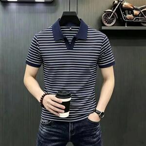 恒清优选男装男士夏季新款冰丝翻领短袖polo衫无痕透气海鸥领T恤
