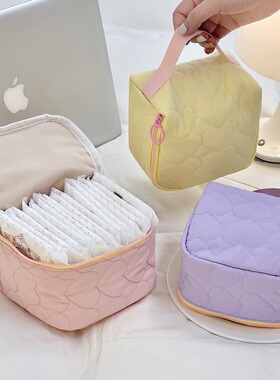 卫生巾收纳包大容量女生学生姨妈巾化妆包可爱化妆品收纳袋月事包