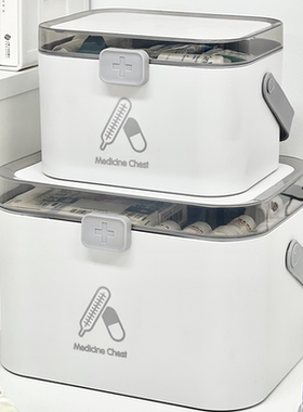 家用药箱药盒宠物用品收纳箱猫狗用品盒收纳盒修理工具收纳简约风