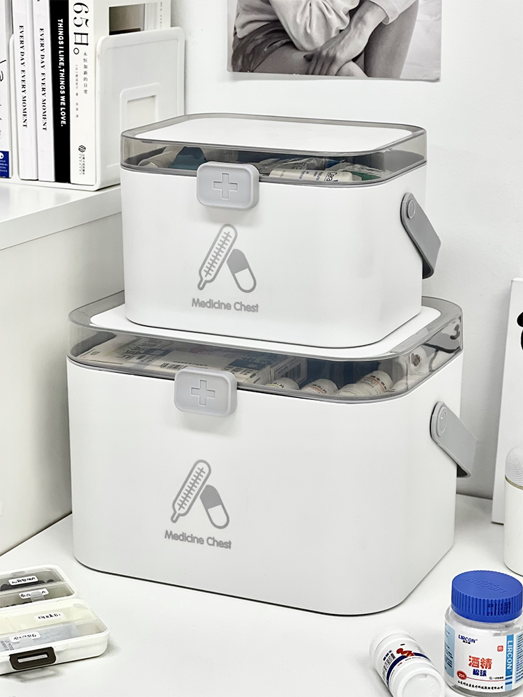 가정용 약 상자 약 상자 애완 동물 용품 보관 상자 고양이와 개 공급 상자 보관 상자 수리 도구 보관 간단한 스타일