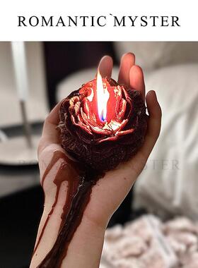 低温鎏金蜡烛滴蜡情调40度新手s不伤皮肤m情侣浪漫氛围感牡丹香薰