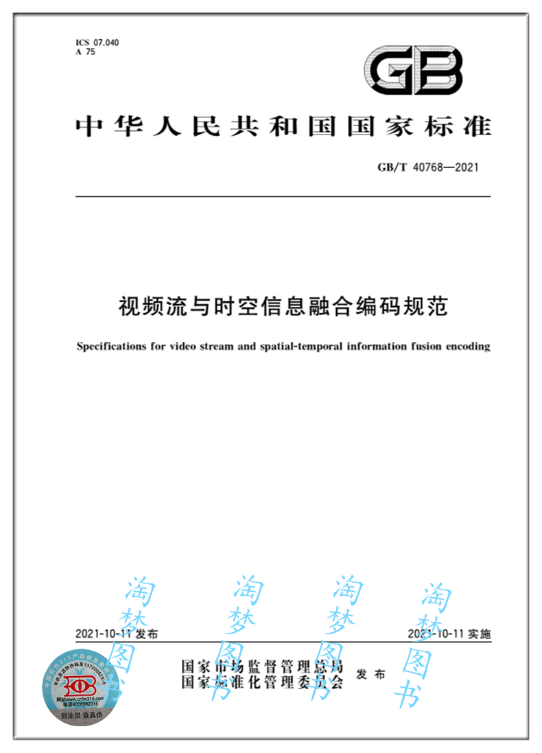 视频流时空信息融合编码规范