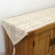 米白色田园桌旗棉线镂空餐桌布装 饰布艺茶几垫电视柜五斗橱餐边柜