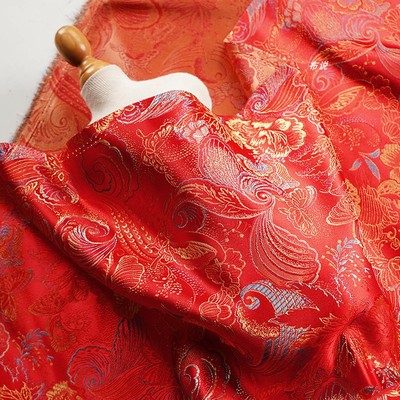 提花面料旗袍汉服童装国风织锦缎