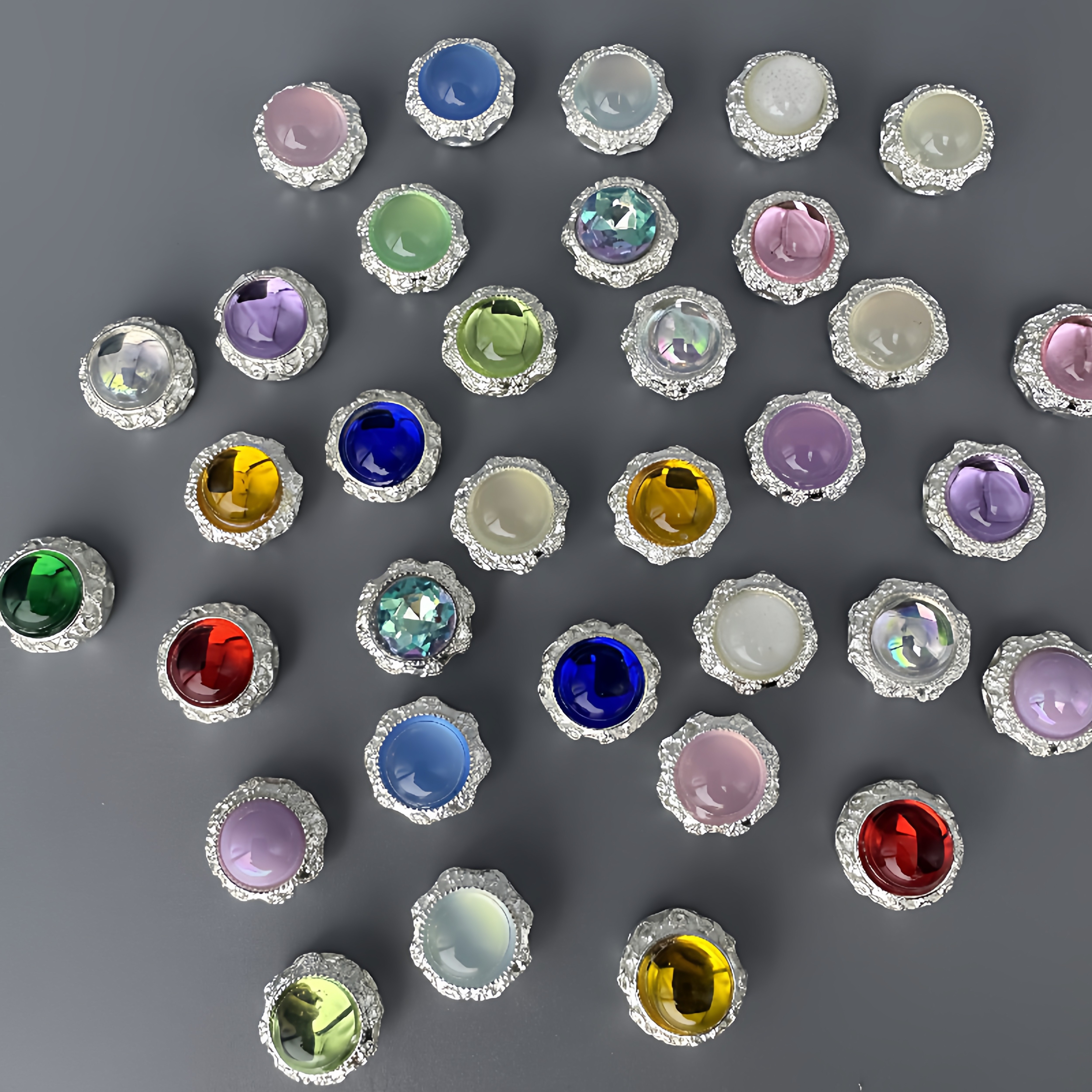 合金圆形镶钻八通隔珠锆戒面diy饰品材料手工串珠配件手链配件