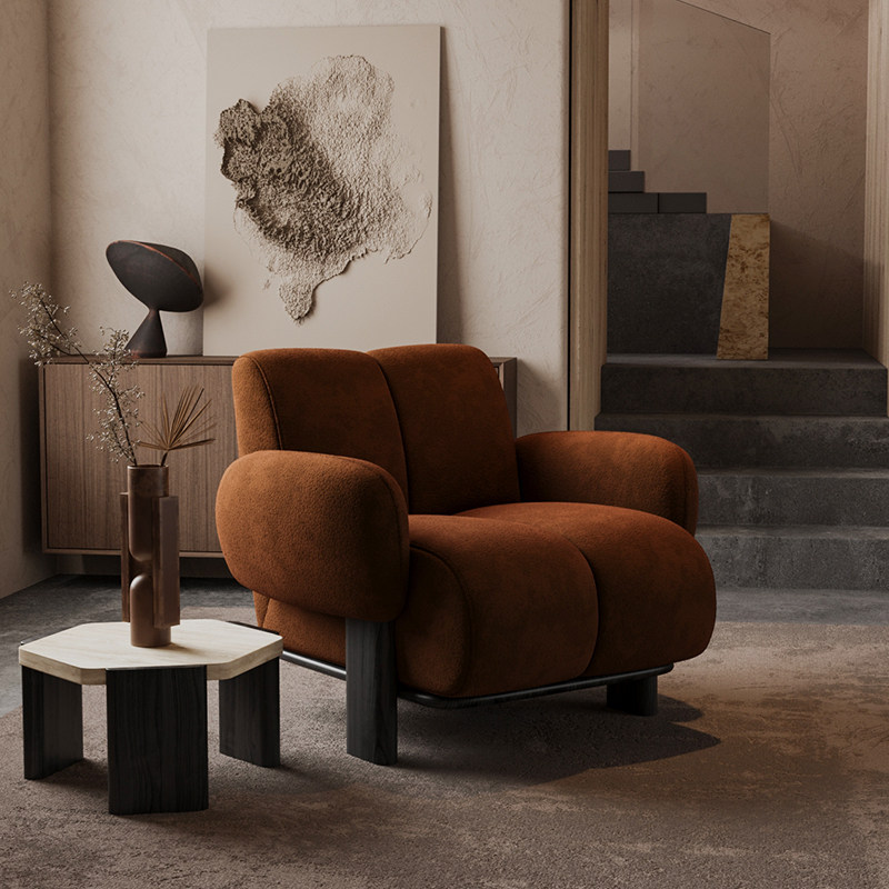 法式复古考拉休闲椅大小户型款客厅阳台卧室简约单人沙发椅,住宅家具,布艺沙发,淘宝优惠券,粉丝福利购,淘宝优惠卷