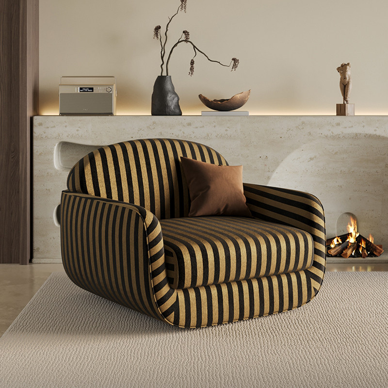 侘寂风民宿单人圆形布艺沙发中古风酒店会所等待网红休闲懒人沙发,商业/办公家具,沙发,淘宝优惠券,粉丝福利购,淘宝优惠卷