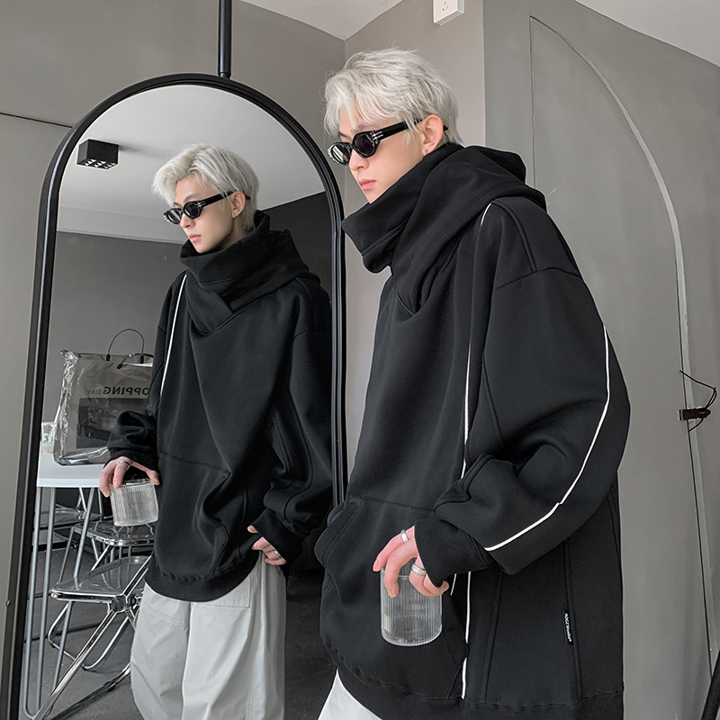 现货1014-WY796-P88-限108-秋冬新款美式重磅高领卫衣男加绒加厚，男装卫衣，星座1014