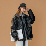 现货1014-PY878-P148-2025秋冬新品拼牛仔皮衣假两件皮夹克限168，男装夹克，星座1014