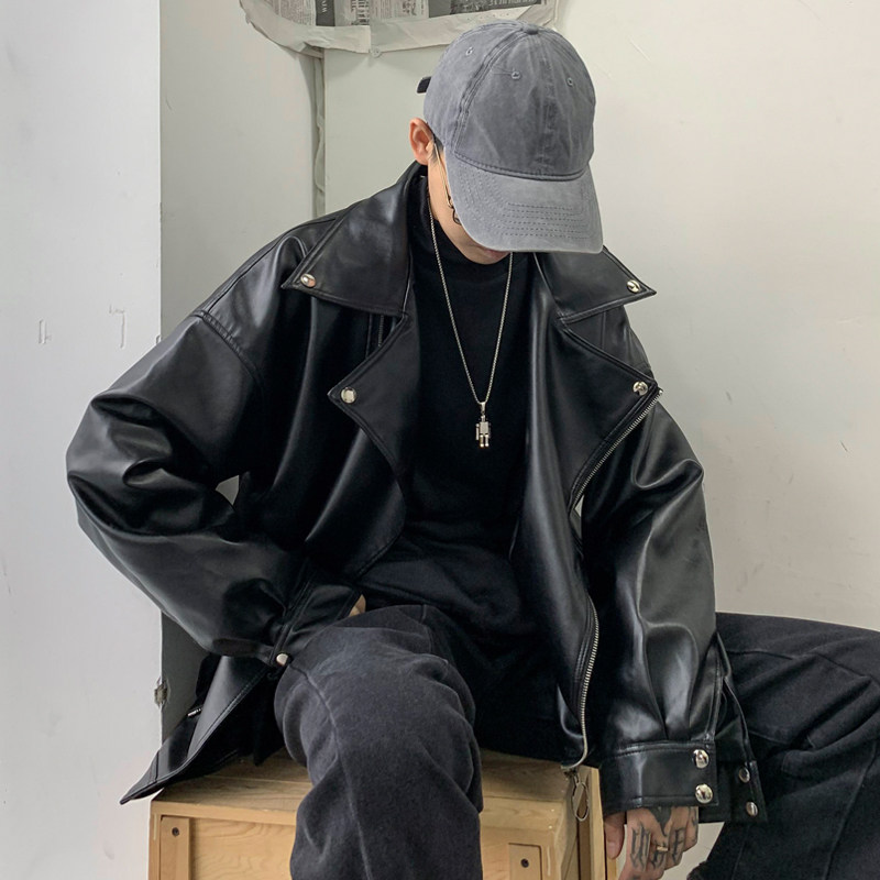 1014-JK09-pu皮夹克情侣冬季加绒ins炸街机车服P108,男装夹克,星座1014