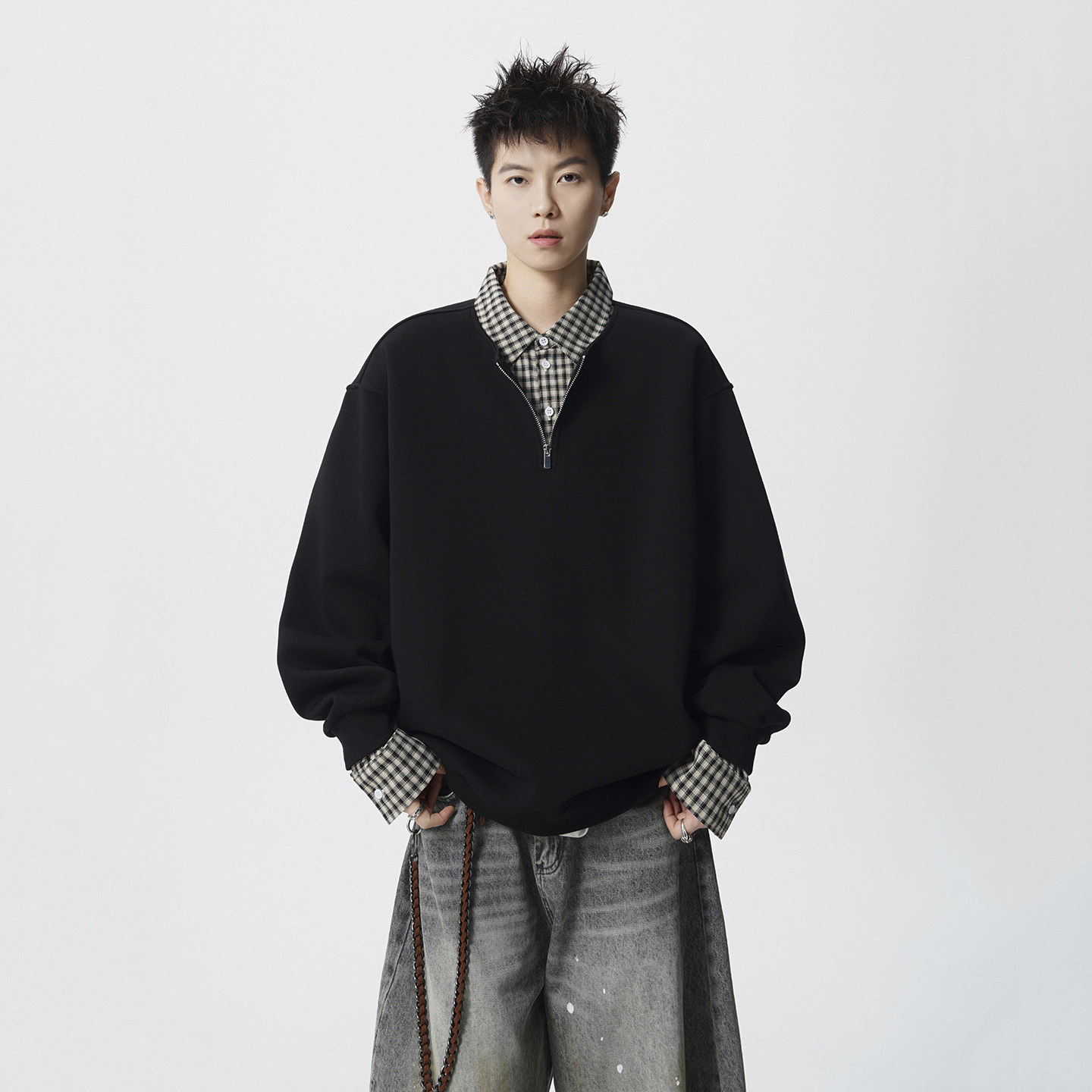 现货-1014-WY3708-特P58-美拉德Polo衫卫衣男,男装卫衣,星座1014