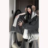 现货大货1014-FY823-冬季2025新款可拆卸连帽假两件毛呢短款夹棉，男装卫衣，星座1014