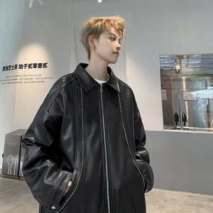 大货1014-PJK536-P108-春秋秋季新款皮衣男机车衣服皮夹克外套,动漫人物女生衣服穿搭图片图片