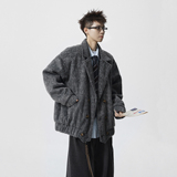 现货1014-FY016~毛呢夹棉外套男秋冬新款痞帅短款呢大衣，女装短外套，星座1014