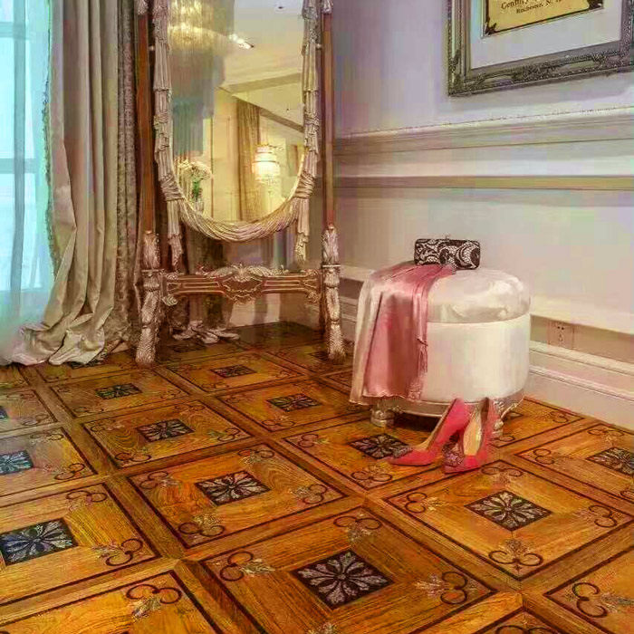 实木复合欧式背景墙吊顶拼花地板
