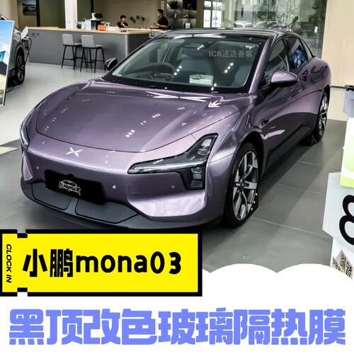 一路美小鹏M03黑顶全车隔热膜