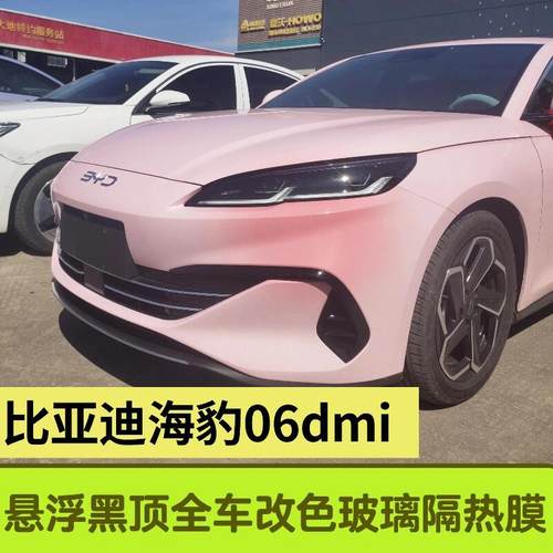 一路美海豹06黑顶全车改色隔热膜