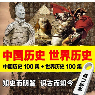中国通史纪录片学习U盘世界历史古今中外史学课堂拓展优盘教学