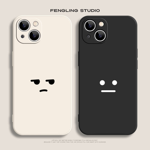 无辜表情iPhone17promax苹果16小米15pro华为mate80新款p70红米K90适用opporeno15荣耀500vivox300情侣手机壳