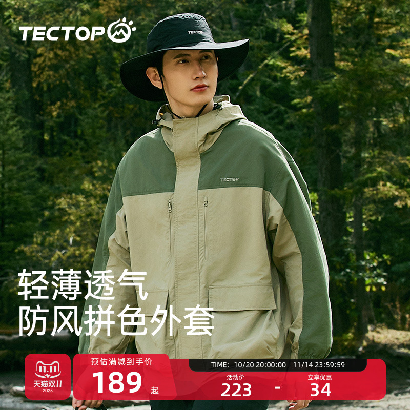 探拓春季单层风衣外套