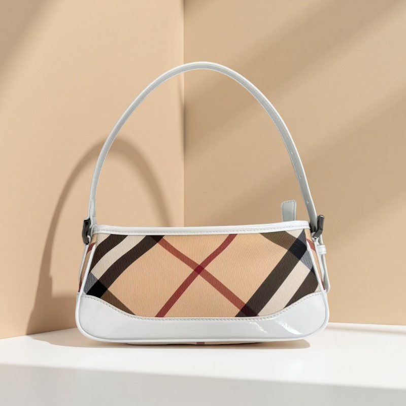 博宝罗经典复古腋下包进口漆皮小方包黑色  白色