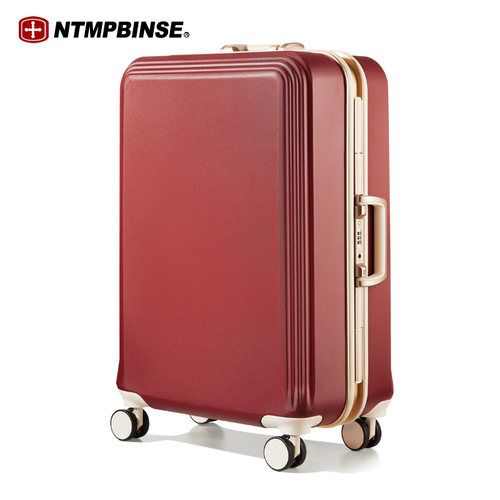瑞士军刀纯PC万向轮结婚行李箱