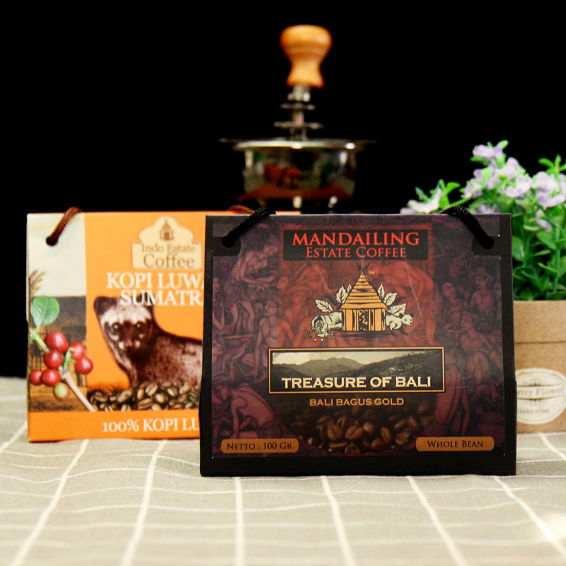 印尼原装进口多芭蓝眼咖啡豆现磨咖啡粉黑咖啡正品