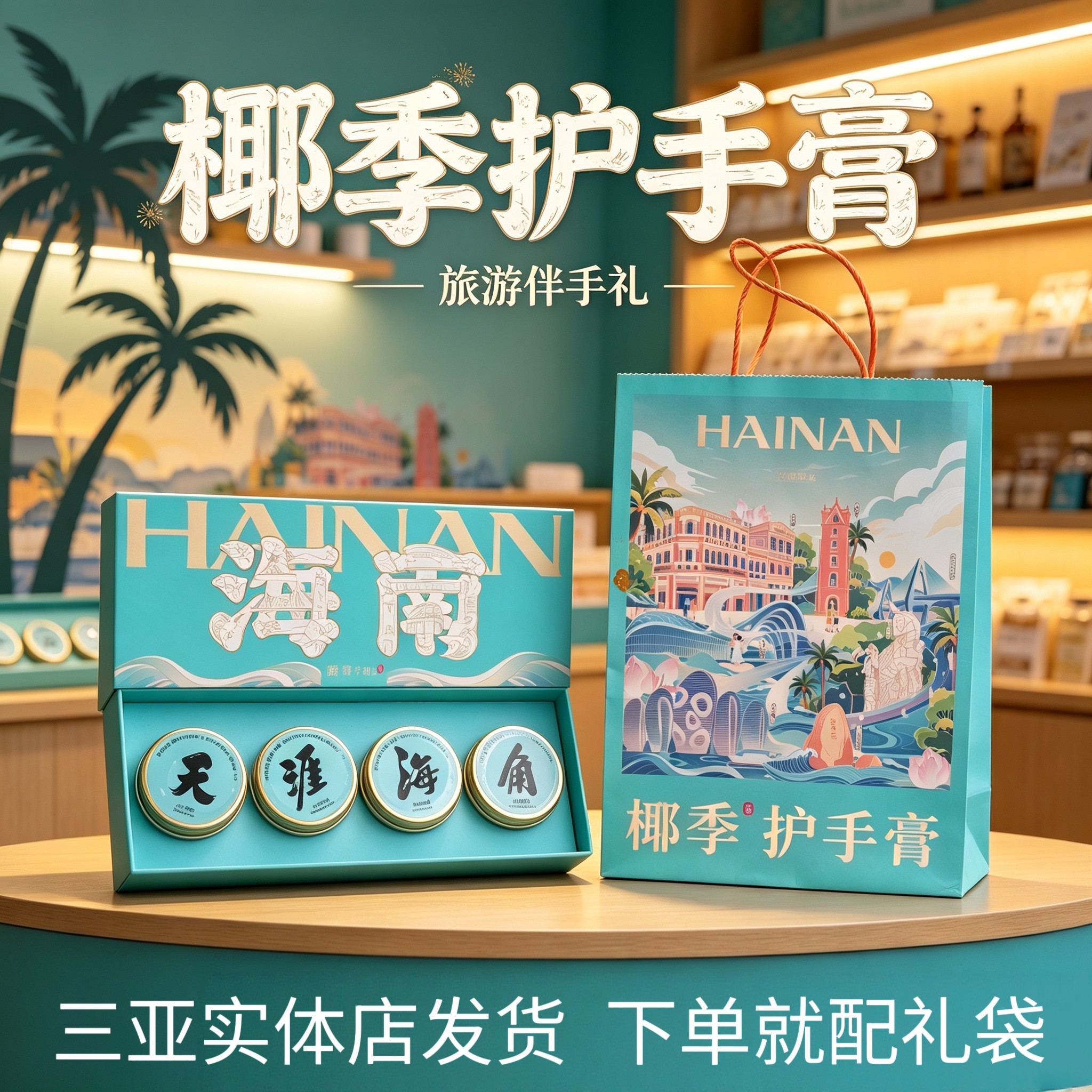 椰季护手霜滋润保湿防裂海南印象