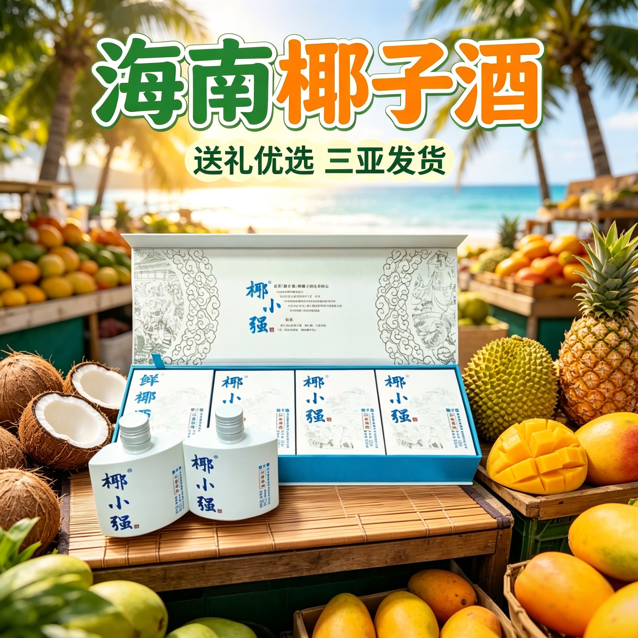 海南特产椰子酒椰小强鲜椰酒礼盒装正宗果酒椰奶酒椰子酒三亚特产
