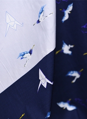 千纸鹤 复杂定位设计交织真丝绢丝电力纺21姆40丝60棉113宽1.03米